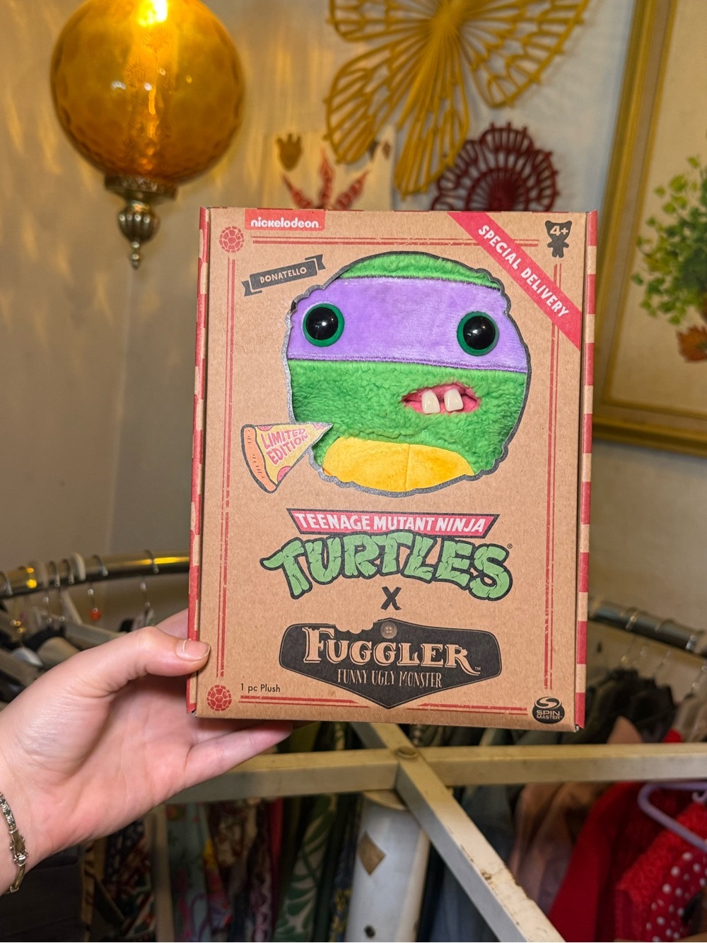 Teenage Mutant Ninja Turtles Donatello Fuggler Plush - Purple & Green - Picture 1 of 15